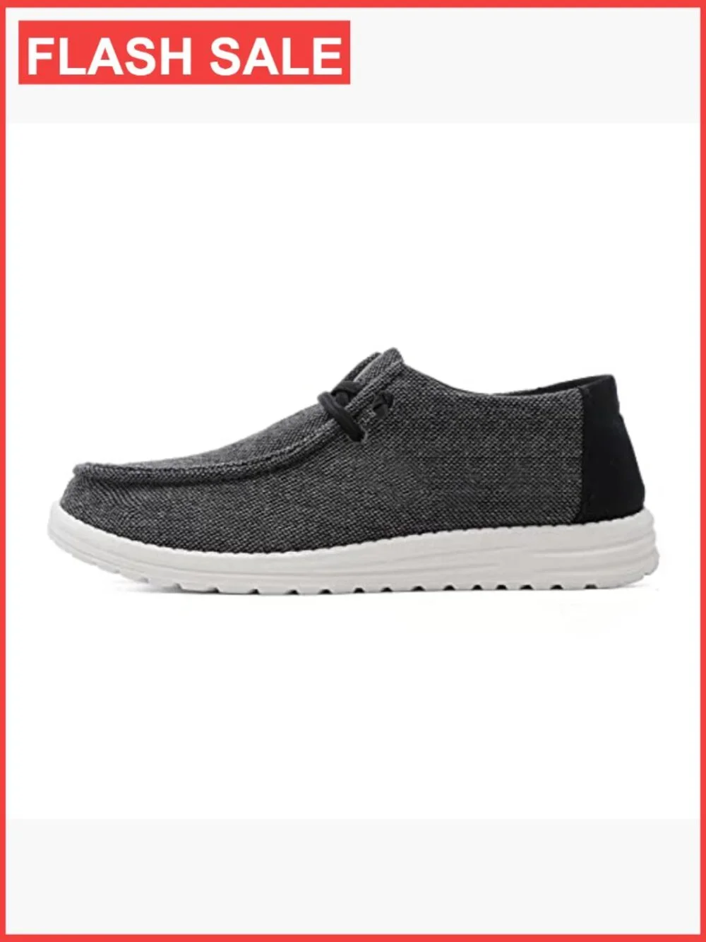 Lightweight Mens Boat Shoes Slip On Loafers Canvas Lace-up Deck Shoes Casual
